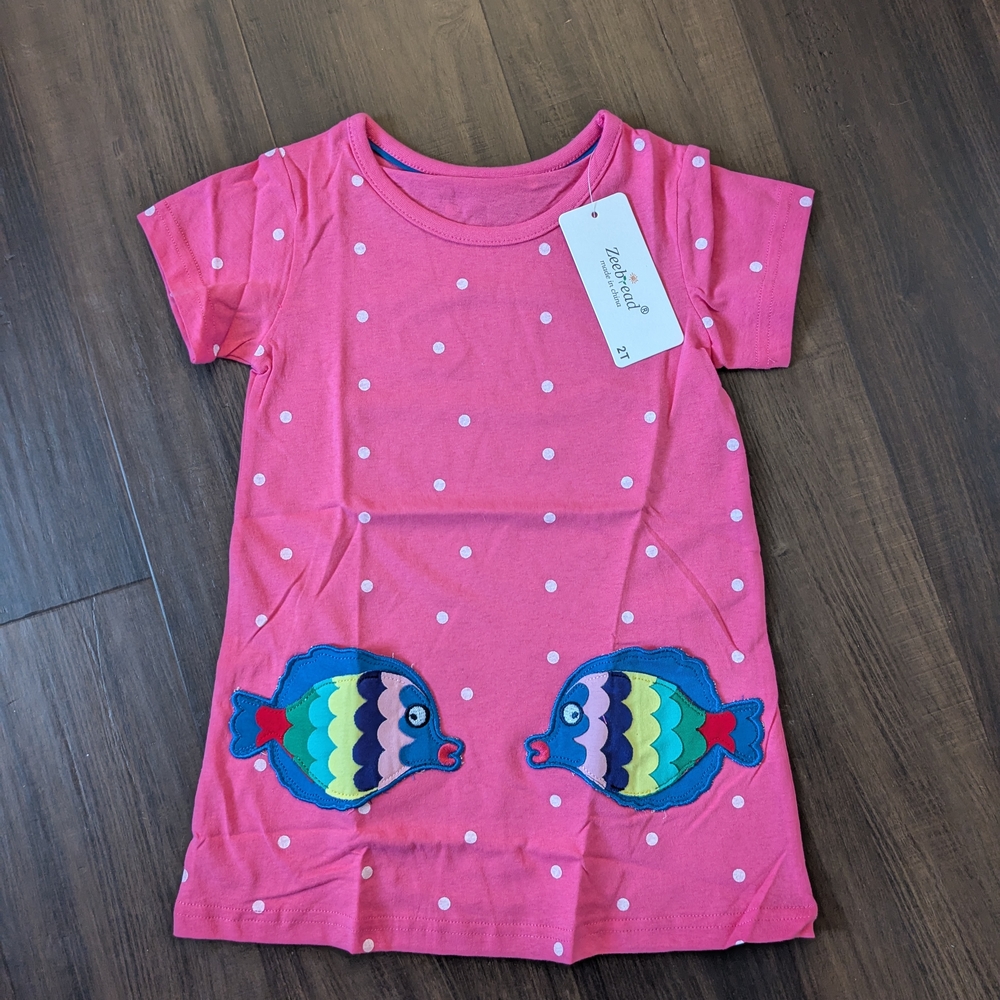 Pink Polka Dot Fish Dress